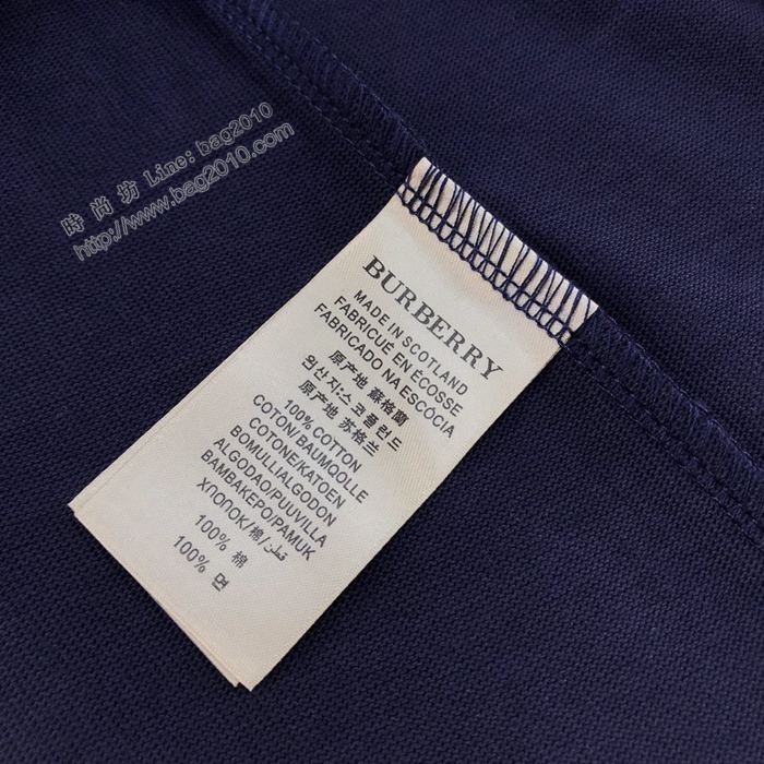 Burberry男裝 巴寶莉新款背後印花LOGO棉質圓領衛衣 男女同款  ydi3423